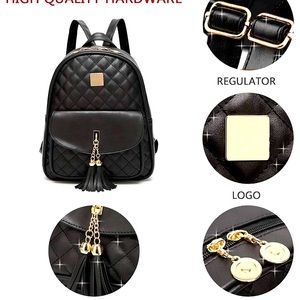 Black backpack purse